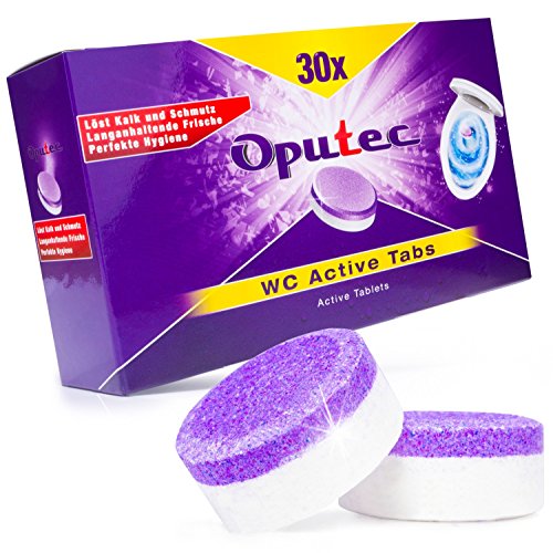 30x Oputec WC-Reiniger Tabs: Extra starke Reinigung von WCs, Toiletten...