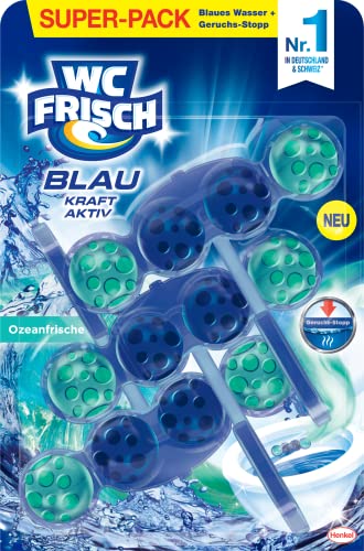 WC FRISCH Kraft Aktiv Blauspüler Ozeanfrische (150 g), WC Reiniger...