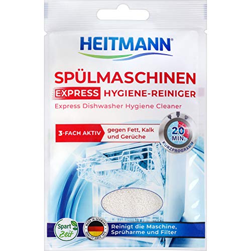 HEITMANN Express Spülmaschinen Reiniger 30g: Reiniger für Geschirr,...