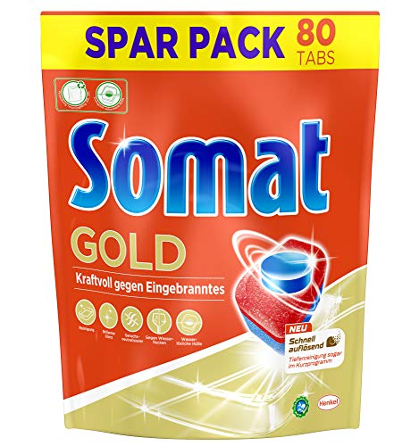 Somat Gold Spülmaschinen Tabs, 80 Tabs, Geschirrspül Tabs mit...