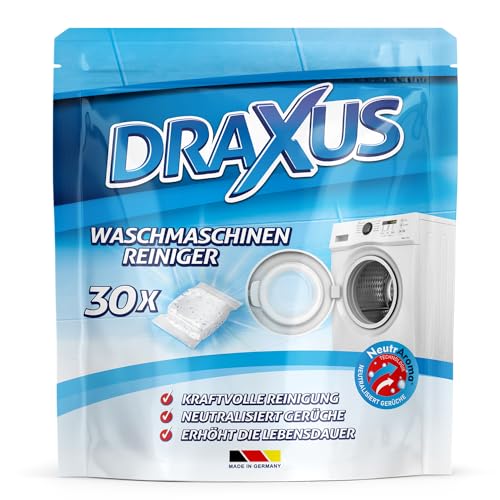 DRAXUS 30x Waschmaschinenreiniger Tabs im Vorratspack I Kraftvoller...
