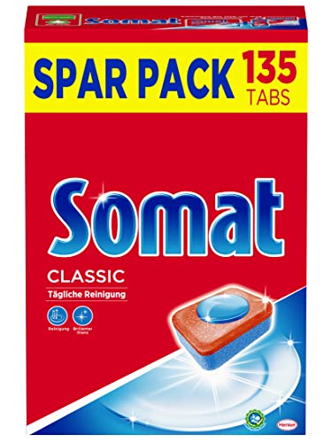 Somat Classic Spülmaschinen Tabs, 135 Tabs, Sparpack, Geschirrspül...