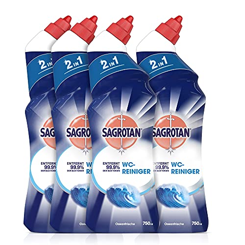 Sagrotan WC-Reiniger Ozeanfrische – 2in1 Reinigungsmittel mit...