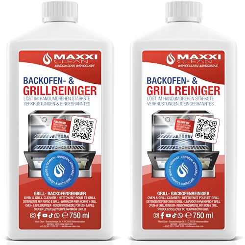 Maxxi Clean | Backofen- Grillreiniger extra stark | 2x 750 ml Gel...