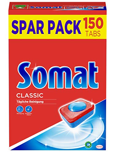 Somat Classic Spülmaschinen Tabs, 150 Tabs, Geschirrspül Tabs für...