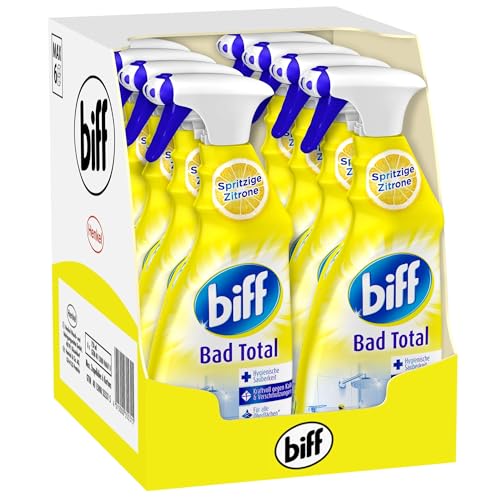 Biff Bad Total Spritzige Zitrone, Badreiniger, 8 x 750 ml,...