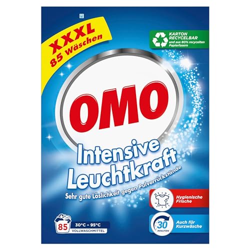 Omo Vollwaschmittel XXXL mit Leuchtkraft-Booster 85 WL 5,1 kg