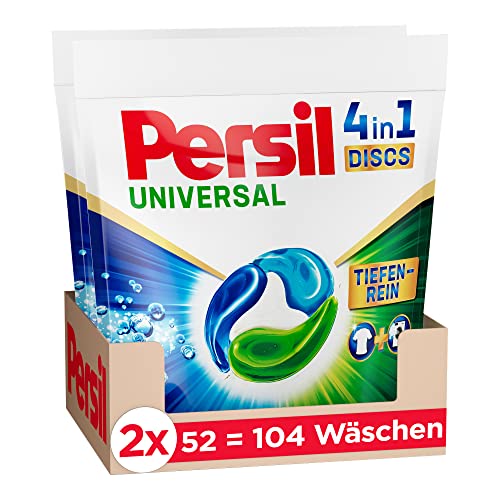 Persil Kapsel, Tiefenrein 4in1 DISCS (104 Waschladungen), Universal...
