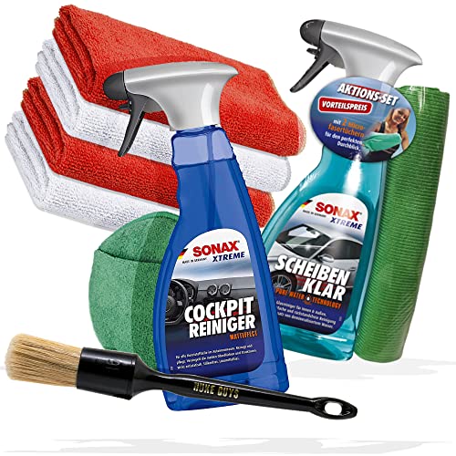 detailmate Innenraum Reinigung Bundle - SONAX Cockpit Reiniger...