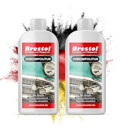 Brestol® Chrompolitur 2x250ml - Chromreiniger & Chrompflege,...