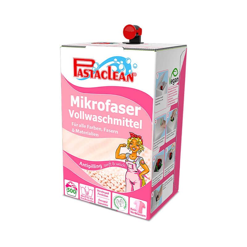 Pastaclean® Mikrofaser Waschmittel Antipilling, 500 Waschladungen,...