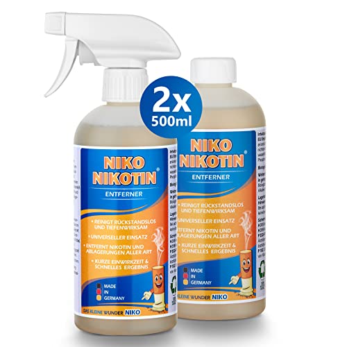 NIKO Nikotin® [2x500ml]: Leistungsstarker Nikotinentferner &...