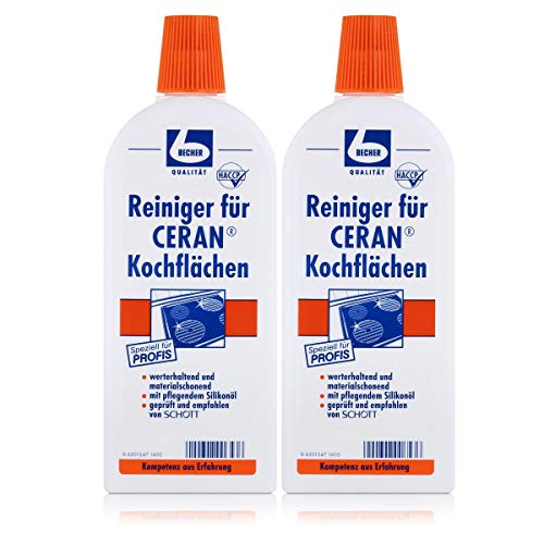 Dr. Becher Reiniger für CERAN Kochflächen, 2er Set (2 x 500ml...