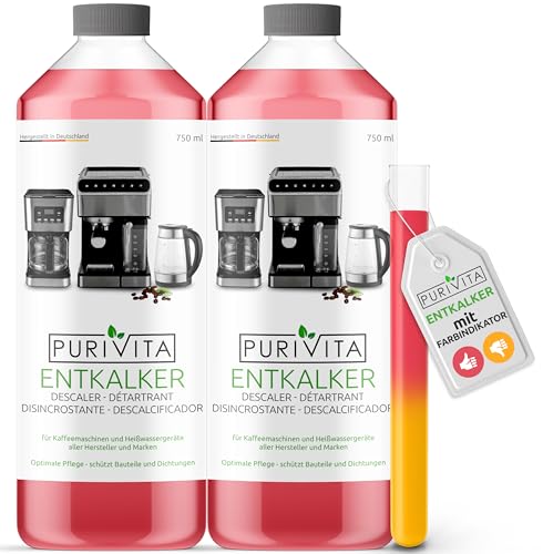 Purivita - Universal Entkalker 750 ml für Kaffeevollautomaten - Für...