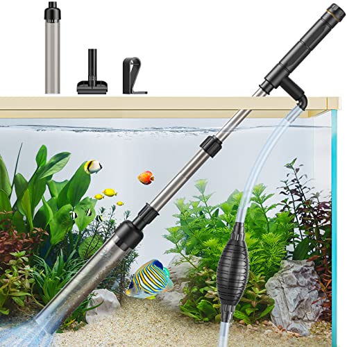 bedee Manueller Aquarium Mulmsauger, Aquarium Vakuum Kiesreiniger, 3...