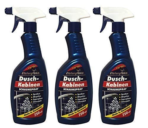 Preisjubel 3 x 750ml Elsterglanz Duschkabinen Schaumspray,...