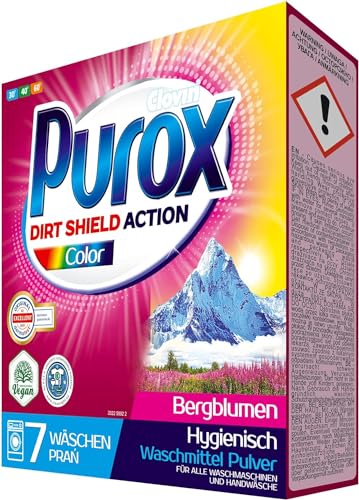 PUROX COLOR (6 WL) Waschpulver im Karton Antibakteriell Waschmittel...