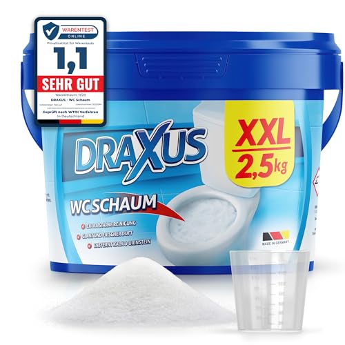 DRAXUS WC Schaum im XXL Pack (2,5kg), Extra Stark, WC Reiniger...