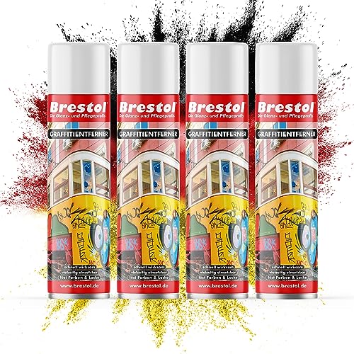 BRESTOL® GRAFFITI ENTFERNER 4x 400 ml Spray - Graffitilöser...