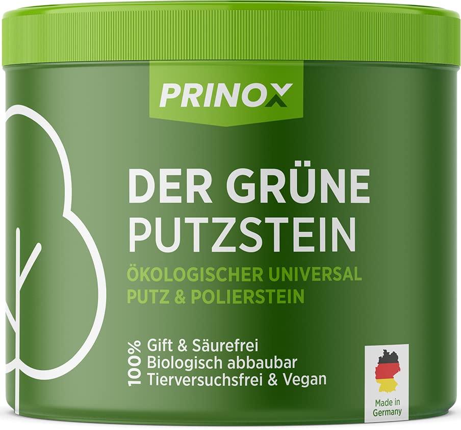 PRINOX® Der Grüne Putzstein I 950g inkl. Handschwamm I Nachhaltiger...